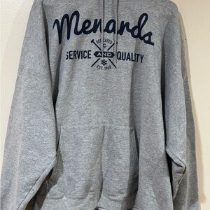 Menards Gray Logo Hoodie - Navy Print